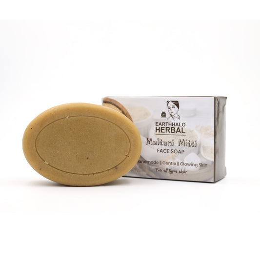 Earthhaloherbal Multani Mitti Face Soap – Purify, Refresh & Glow Naturally